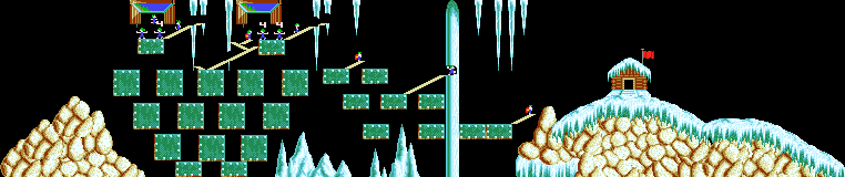 Overview: Oh no! More Lemmings, Amiga, Crazy, 20 - Ice Ice Lemming